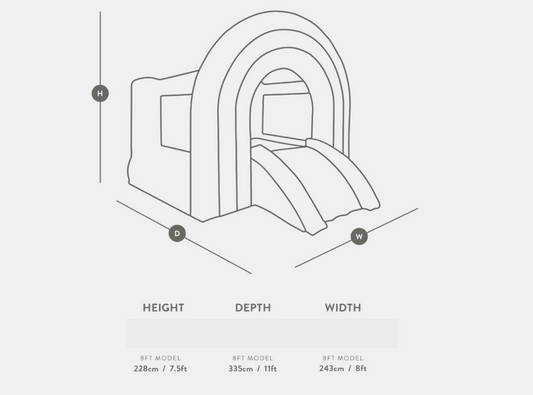 White Bouncy Castle - 1 Day Hire